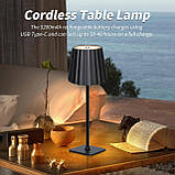 Mr. White Набір з 2 бездротових сенсорних світлодіодних настільних ламп, що перезаряджаються, з батарейним живленням для їдальні, фото 5