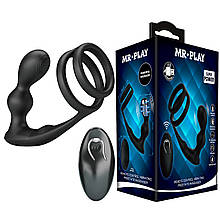 Вібростимулятор простати з ерекційним кільцем Mr Play Remote Control Vibrating Prostate Massager