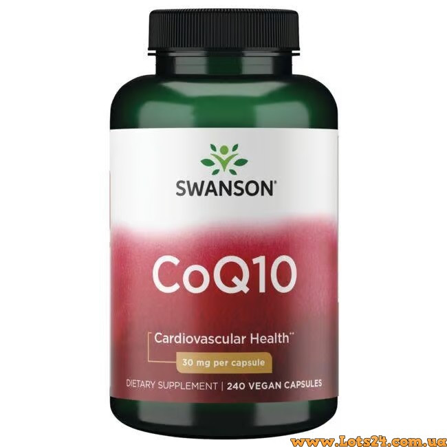 Ультра коензим Q10 США Ultra CoQ10 Swanson кофермент убіхінон 30мг 240 гелевих капсул для серця волосся шкіри обличчя, фото 1