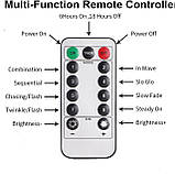 LED гірлянда штора 3x2 м, 200 LED тепле біле світло, USB, пульт, 8 режимів, фото 7