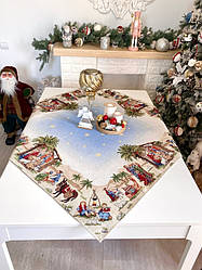 Новорічна скатертина гобеленова на прямокутний стіл TOPINO