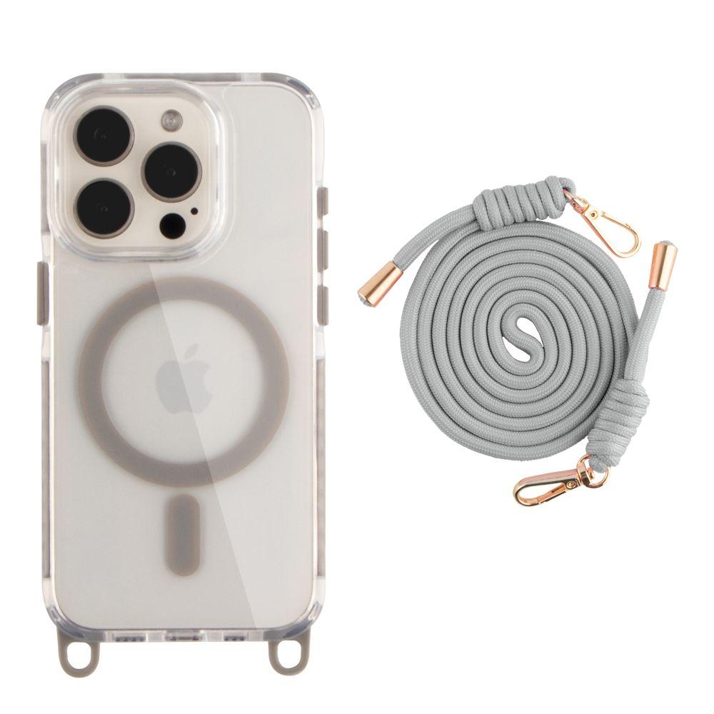 Чохол TPU+PC LanyardCase with MagSafe для iPhone 15 Pro, фото 1