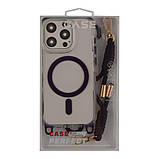 Чохол TPU+PC LanyardCase with MagSafe для iPhone 15 Pro, фото 3