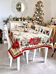 Новорічна скатертина гобеленова на прямокутний стіл ARDINA