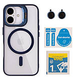 Чехол TPU+PC+Metal Stand Case with MagSafe and Camera Lenses для iPhone 16, фото 5
