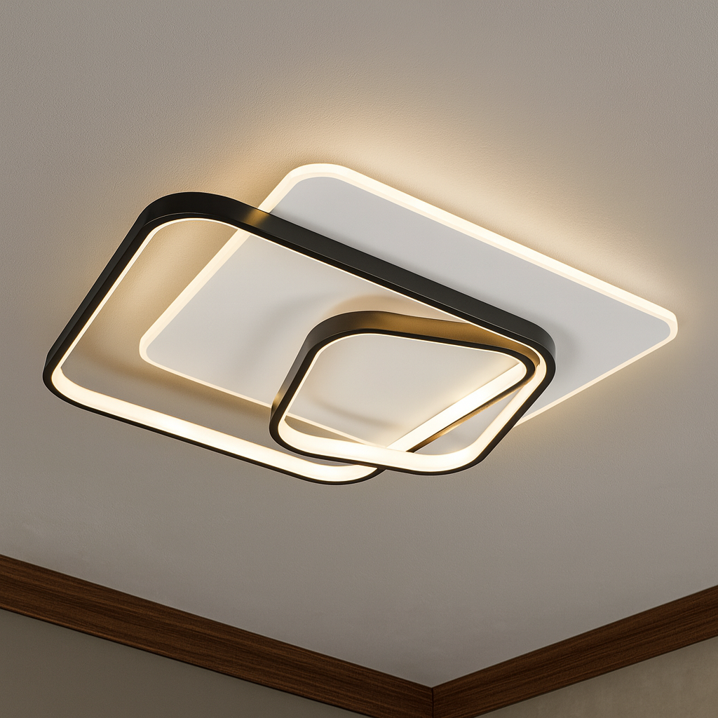 Квадратна Led люстра 70W з пультом до 18 м2 (7871032), фото 1