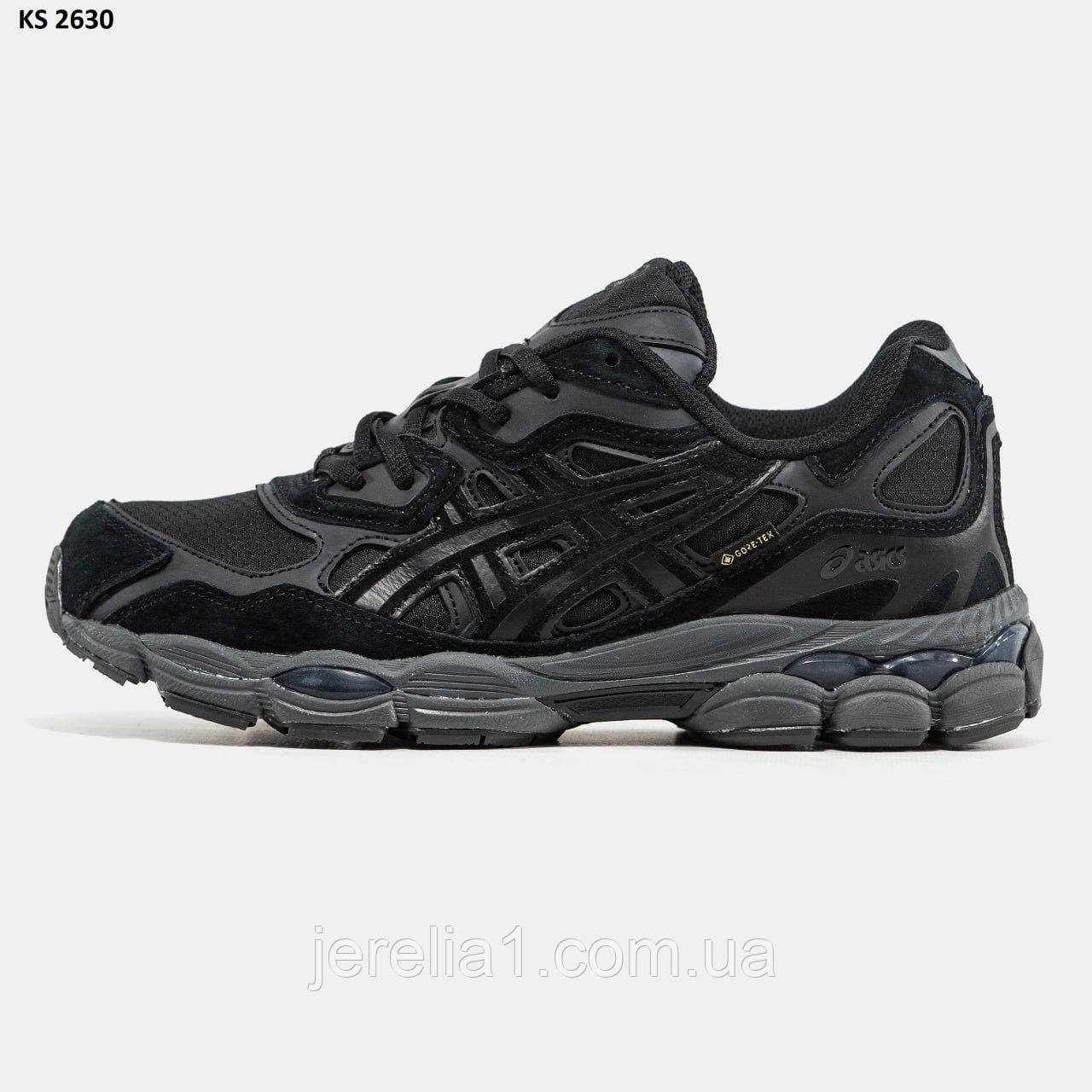 Кросівки ASICS Gel-NYC Gore-Tex Black Gray ТЕРМО, фото 1