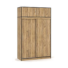 Шафа купе з надставкою з ДСП Бруклін Дуб крафт золотий Мебель Сервіс