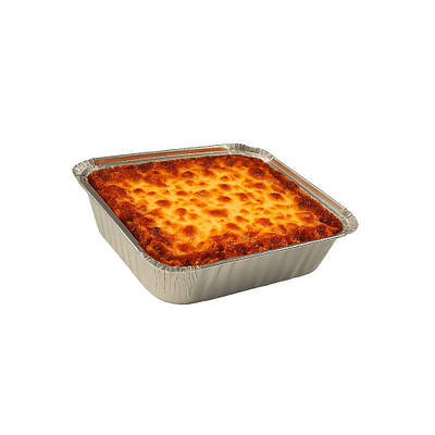 Контейнер алюмінієвий SP 24L з кришкою 430мл (100шт) для пакування їжі