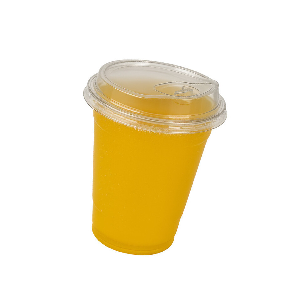 Стакан пластиковий 300мл з кришкою-поїлкою (100шт), фото 1