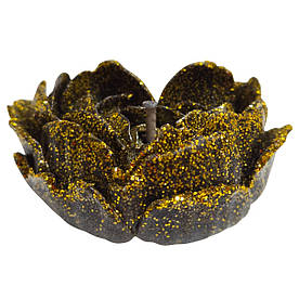 Свічка низькотемпературна у формі троянди з глітером GlowKink чорна, М