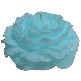 Свічка низькотемпературна для БДСМ ігор із воском півонія люмінесцентний GlowKink, блакитна, L