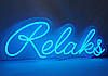 Неонова вивіска Relax 800x418 мм блакитна IP44, фото 2