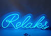 Неонова вивіска Relax 800x418 мм блакитна IP44, фото 3