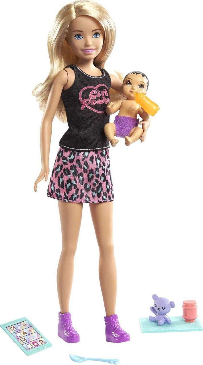 Лялька Барбі Скипер і немовля Barbie Skipper Babysitters Inc Set with Blonde Doll GRP13, фото 1