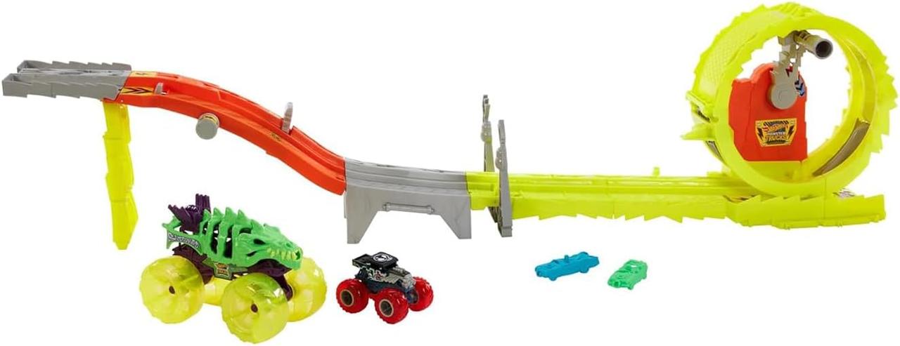 Ігровий набір Hot Wheels Power smashers Monster Trucks Заряджай і переслідуй HXT05