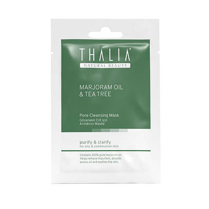 Гелева маска для очищення пор з майораном і чайним деревом Thalia, 15 мл, фото 1