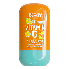 Освітлюючий крем для обличчя з вітаміном С з SPF 50 Beany, 50 мл