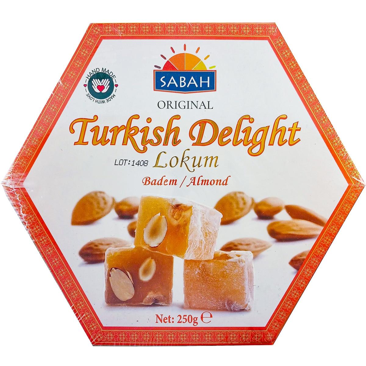 Рахат лукум Sabah Almond з мигдалем 250г (Туреччина)