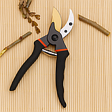 Секатор садовий Pruner професійний 12 мм SK-5 з антикорозійним покриттям і ергономічною ручкою, фото 2