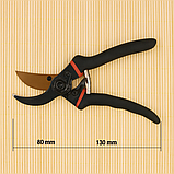 Секатор садовий Pruner професійний 12 мм SK-5 з антикорозійним покриттям і ергономічною ручкою, фото 4