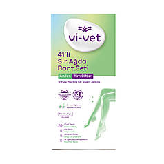 Набір воскових смужок для депіляції всіх типів шкіри Vi-vet, 41 шт