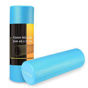 Масажний ролик Cornix EVA+ 45 x 15 см (валик, ролер) XR-0306 Blue