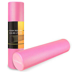Масажний ролик Cornix EVA+ 60 x 15 см (валик, ролер) XR-0308 Pink