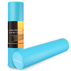 Масажний ролик Cornix EVA+ 60 x 15 см (валик, ролер) XR-0311 Blue
