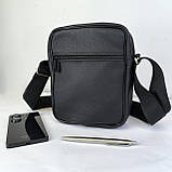 Набір 2 В 1! Сумка + Ліхтар! Якісна чоловіча сумка з натуральної шкіри + Тактичний ліхтар POLICE BL-X71-P50, фото 2