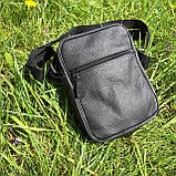 Якісна чоловіча сумка з натуральної шкіри, сумка месенджер, шкіряна барсетка, сумка через плече, фото 8