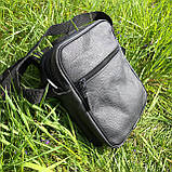 Набір 2 В 1! Сумка + Ліхтар! Якісна чоловіча сумка з натуральної шкіри + Тактичний ліхтар POLICE BL-X71-P50, фото 9