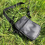 Якісна чоловіча сумка з натуральної шкіри, сумка месенджер, шкіряна барсетка, сумка через плече, фото 10