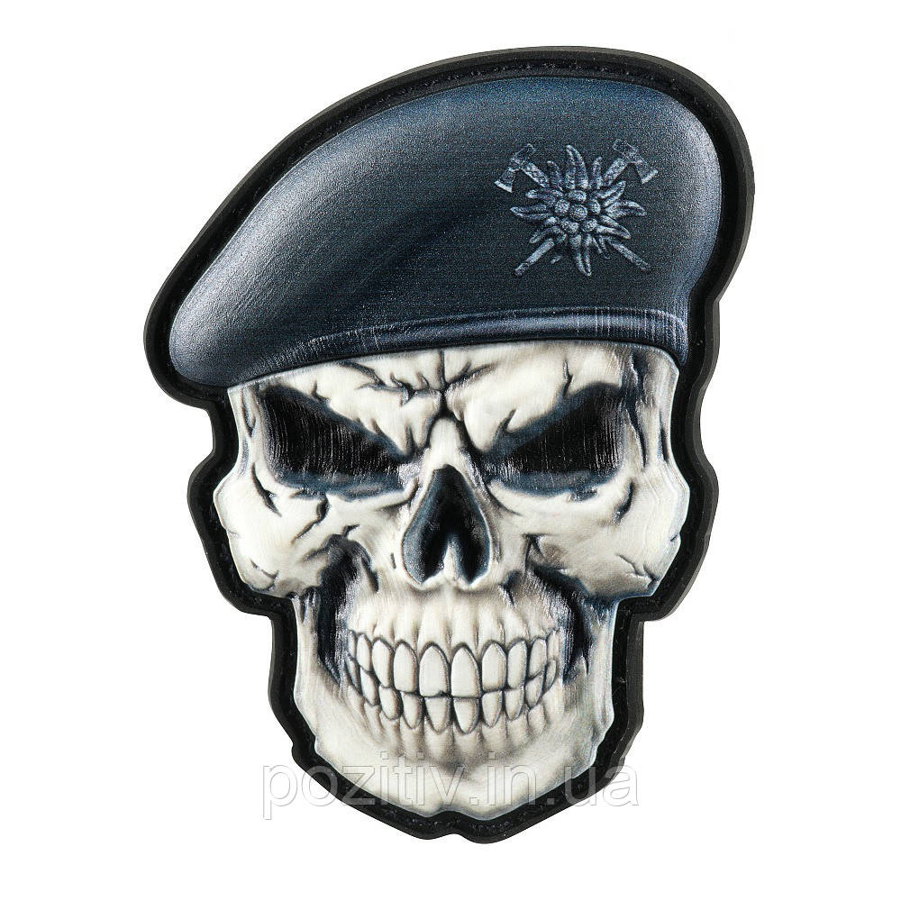 Шеврон на липучці череп 3D Однострої ВСУ. Повсть Гірської Пахти ПВХ, фото 1