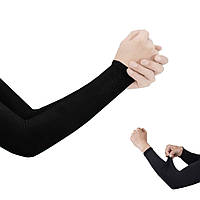 Захисні нарукавники для волейболу довгі рукавички мінетки 2 шт чорні універсальні Newt Hand Protection