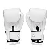 Боксерські рукавиці Fairtex BGV1-ONE, Білі, шкіряні, 10 ун. (283 г), от 8 років до 60 кг + бинти, фото 6