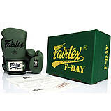 Боксерські рукавиці Fairtex BGV11, Зелені, 12 унцій (340г.) для спортсменів 60-80 кг. + бинти, фото 8