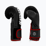 Боксерські рукавиці Fairtex BGV14, Чорні, 14 унцій (397г.) для спортсменів 80-90 кг. + бинти, фото 6