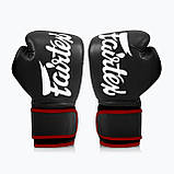 Боксерські рукавиці Fairtex BGV14, Чорні, 14 унцій (397г.) для спортсменів 80-90 кг. + бинти, фото 8