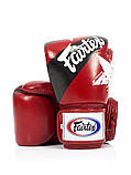 Боксерські рукавиці Fairtex BGV1, Червоні, шкіряні, 14 унцій (397г.) для спортсменів 80-90 кг. + бинти, фото 8