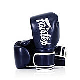 Боксерські рукавиці Fairtex BGV14, Сині, 12 унцій (340г.) для спортсменів 60-80 кг. + бинти, фото 9