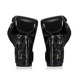Боксерські рукавиці Fairtex BGVG1, Чорні, шкіряні, 16 унцій (454г.) для спортсменів 90-100 кг. + бинти, фото 7