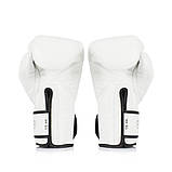 Боксерські рукавиці Fairtex BGVG1, Білі, шкіряні, 12 унцій (340г.) для спортсменів 60-80 кг. + бинти, фото 6