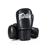 Боксерські рукавиці Fairtex BGV27, Чорні, 16 унцій (454г.) для спортсменів 90-100 кг. + бинти, фото 8