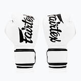 Боксерські рукавиці Fairtex BGV14, Білі, 12 унцій (340г.) для спортсменів 60-80 кг. + бинти, фото 6