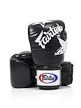 Боксерські рукавиці Fairtex BGV1 Star, Чорні, шкіряні, 14 унцій (397г.) для спортсменів 80-90 кг. + бинти, фото 8