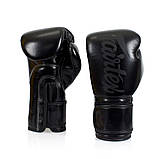 Боксерські рукавиці Fairtex BGV14S, Чорні, 16 унцій (454г.) для спортсменів 90-100 кг. + бинти, фото 8