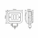 Фара світлодіодна Brevia 10-30V, 30W (3x10W), 2700Lm, CSP1860DE 1шт, фото 6