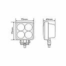 Фара світлодіодна Brevia ERISTAR 4D Spot 10-30V, 12W (4x3W), 880Lm, 1шт, фото 6