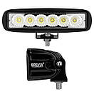 Фара світлодіодна Brevia EPISTAR Flood 10-30V, 18W (6x3W), 1320Lm, 1шт, фото 2